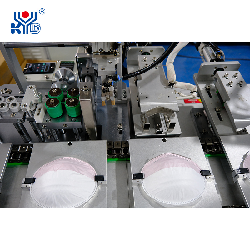 Inclined point cup mask post-process production line (no welding valve)